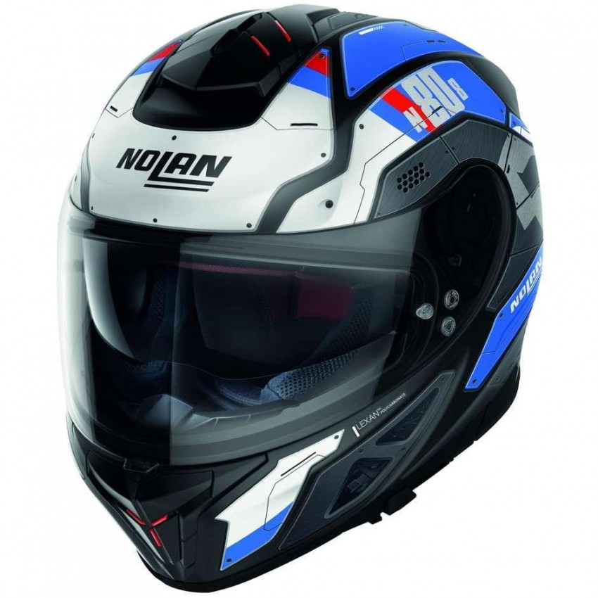Шолом Nolan N80-8 STARSCREAM N-COM Black Grey Blue